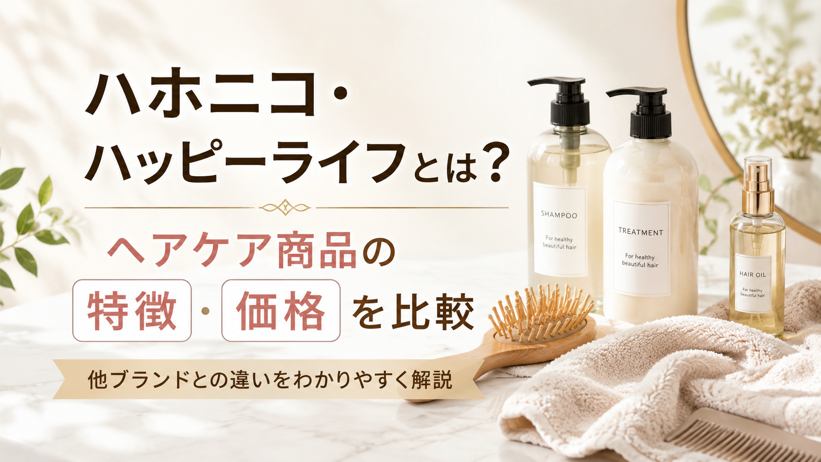 ハホニコ・ハッピーライフとは？ヘアケア商品の特徴・価格と他ブランドとの違いを比較